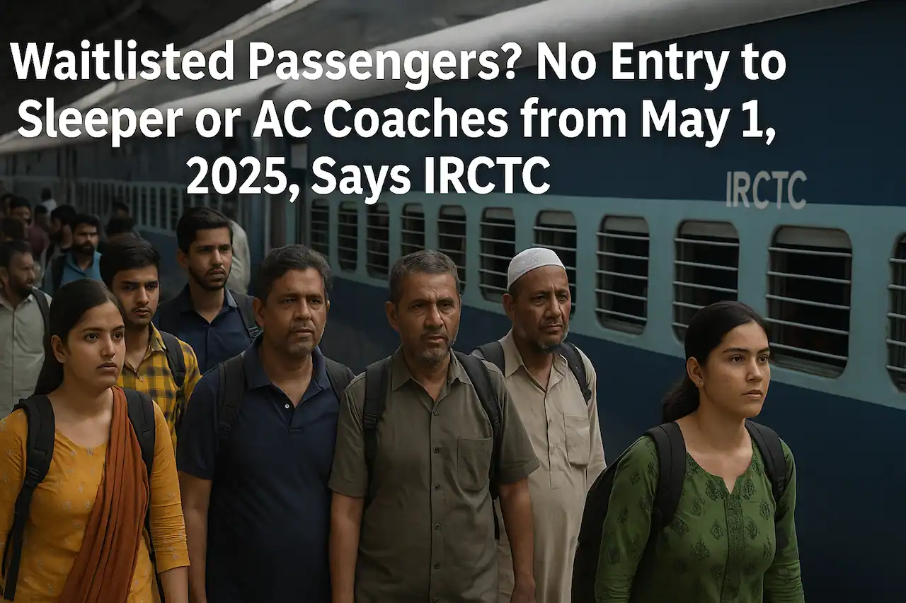 Waitlisted Passengers No Entry to Sleeper or AC says IRCTC